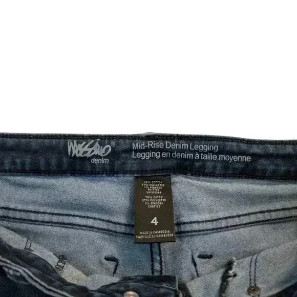 Mossimo Women's Skinny Jeans Mid-Rise SZ 4 Color Navy Blue - Picture 4 of 5